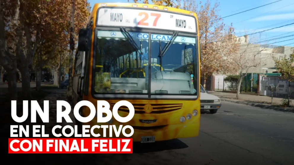 Le robaron en el colectivo pero gracias a un peatón lograron detener al delincuente