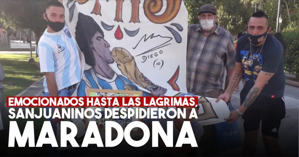 Hasta siempre Diego: la despedida de sanjuaninos en Plaza 25 de Mayo