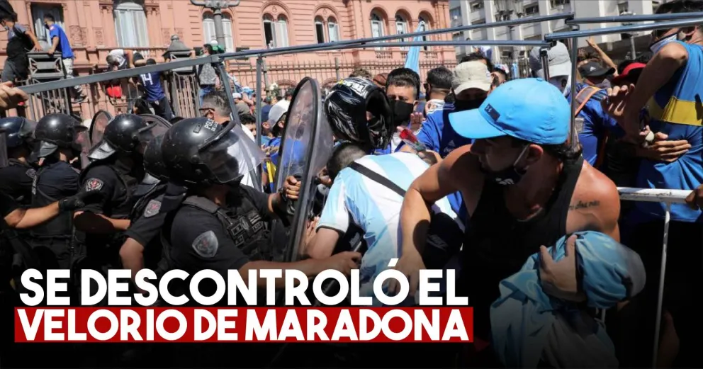 Terminó el velatorio de Diego Maradona