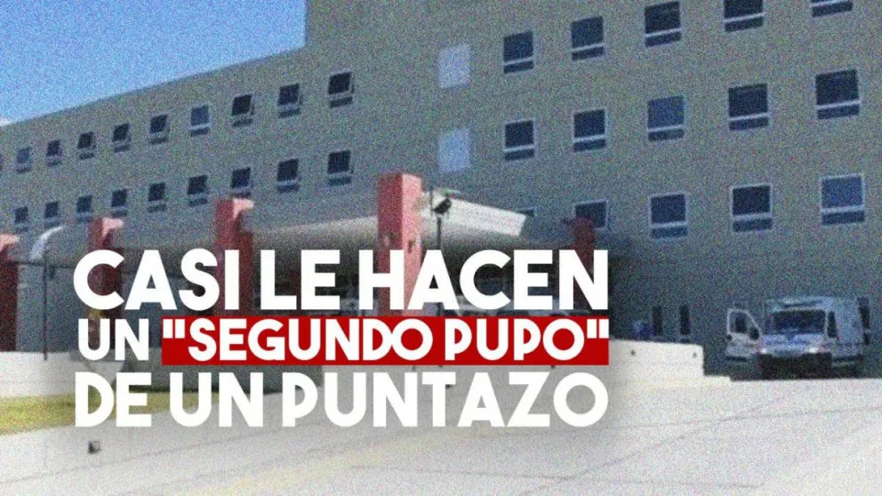 Entró al hospital con un puntazo en la panza