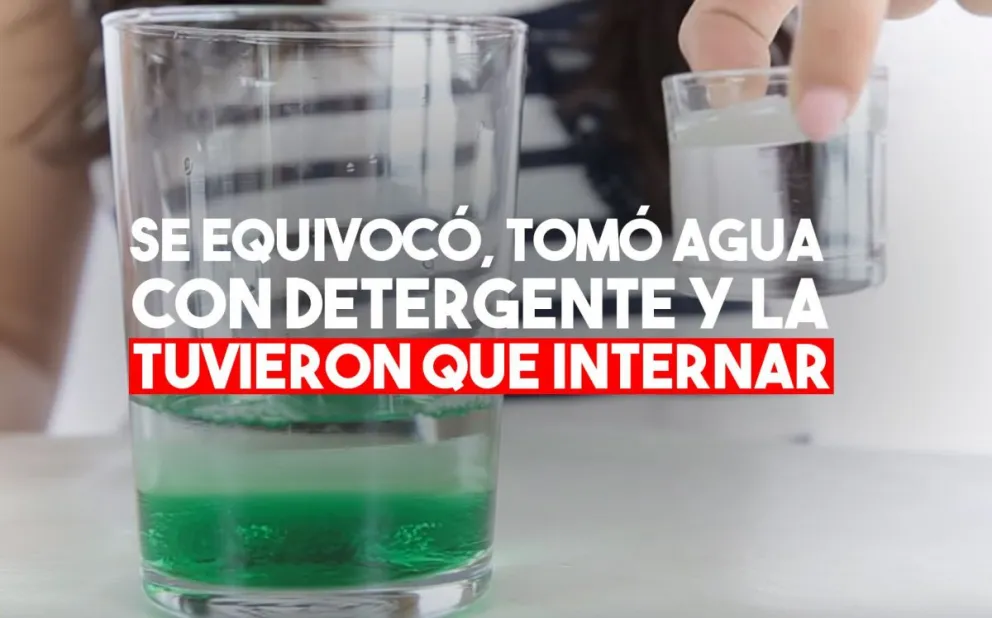 Una adolescente internada por tomar un vaso con detergente