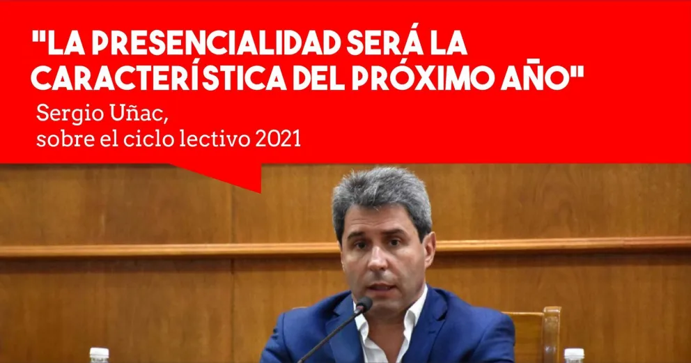 Uñac aseguró que trabajan para que en marzo los alumnos vuelvan a las aulas