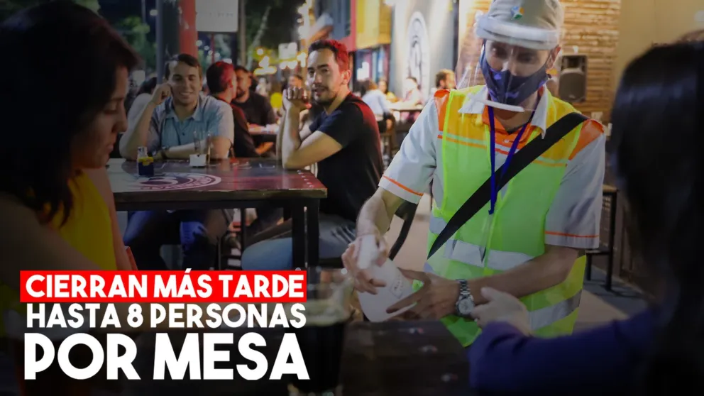 Gastronómicos: habilitaron para que abran más horas y con más personas por mesa