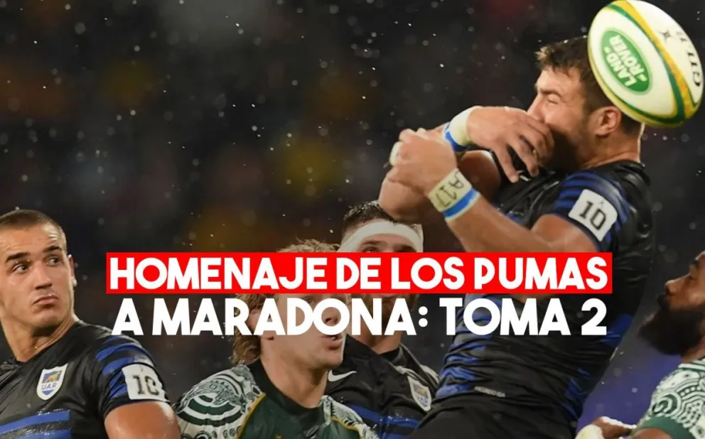 Tras el pobre homenaje, Los Pumas lucieron un parche en homenaje a Maradona