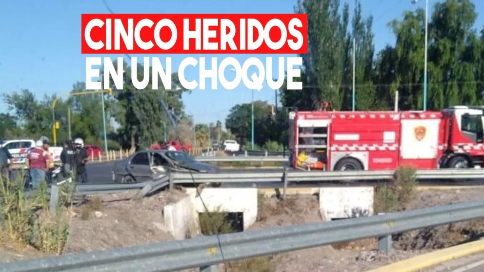 Cinco heridos tras un impactante choque en Pocito