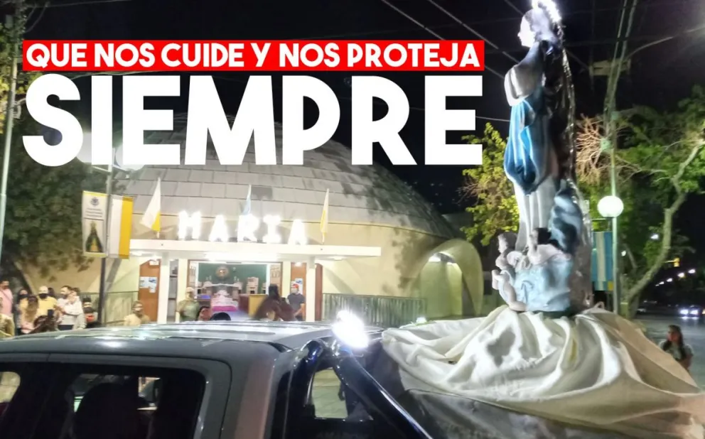 Día de la Virgen: emotiva caravana y atípica peregrinación