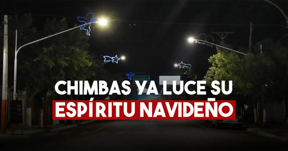Chimbas: adornaron los accesos con guirnaldas y motivos navideños para esperar las Fiestas