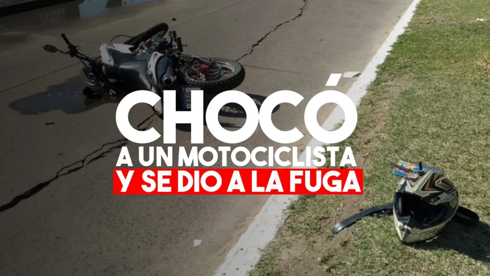 Un motociclista fue embestido por un auto que se dio a la fuga