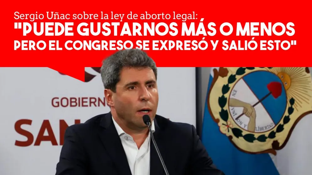 Sergio Uñac habló sobre la media sanción que tuvo el proyecto de aborto legal