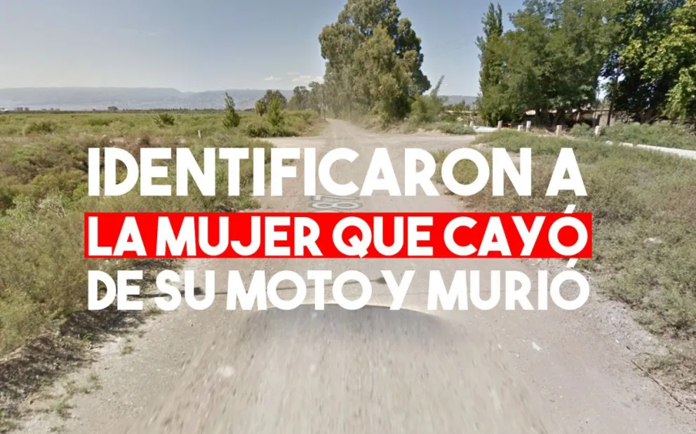 Identificaron a la mujer que cayó de su moto y murió en Angaco