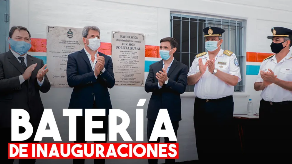Sergio Uñac inauguró una huerta, una plaza y una unidad policial en San Martín