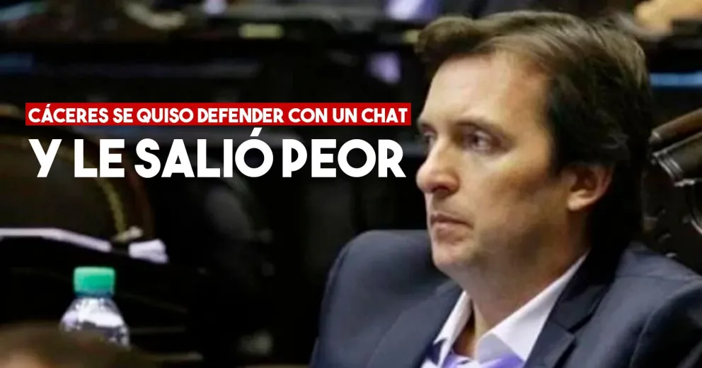 A Eduardo Cáceres también lo acusan de "editar" una conversación de WhatsApp
