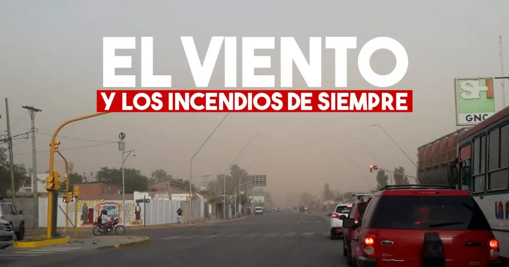 Por el viento al menos tres incendios forestales en San Juan