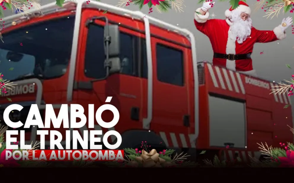 Bomberos Voluntarios de Pocito repartirán los regalos navideños en autobomba