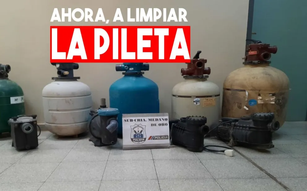 Atraparon a la banda que robaba equipos de filtrado de piletas