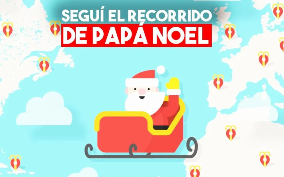 Seguí en vivo el recorrido de Papá Noel repartiendo regalos por todo el mundo
