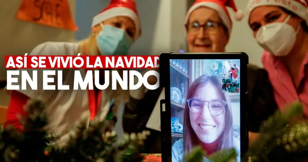 Las fotos de la Navidad menos pensada en el mundo: distanciamiento y barbijos