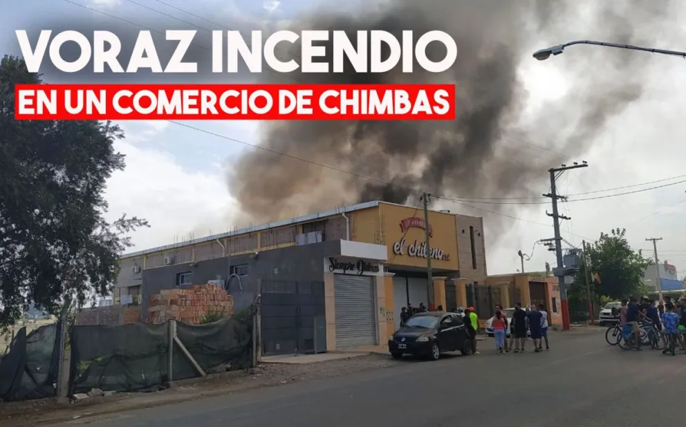 Se incendió un reconocido local comercial de Chimbas