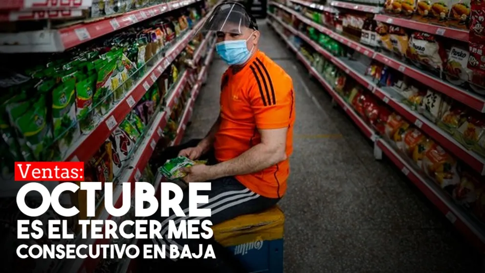 Las ventas en supermercados cayeron 2,2% en octubre