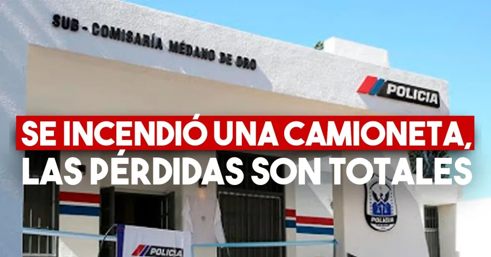 Por una falla eléctrica, se prendió fuego una Saveiro