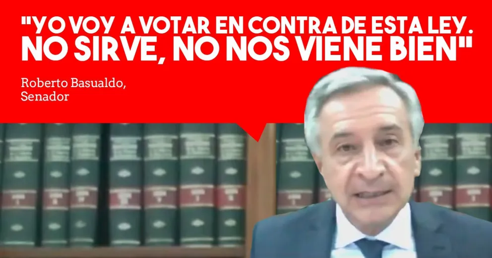 Roberto Basualdo confirmó su voto negativo en el debate por la IVE