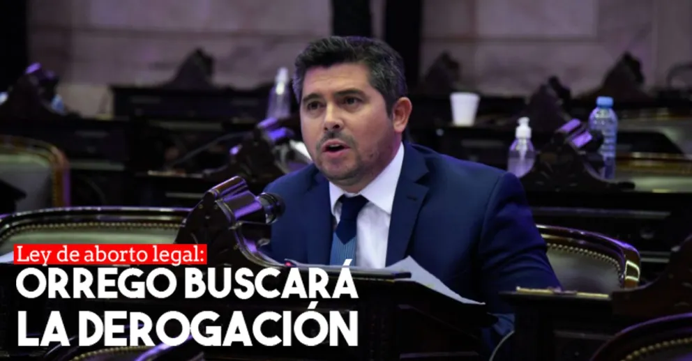 Marcelo Orrego buscará la derogación de la ley de aborto legal