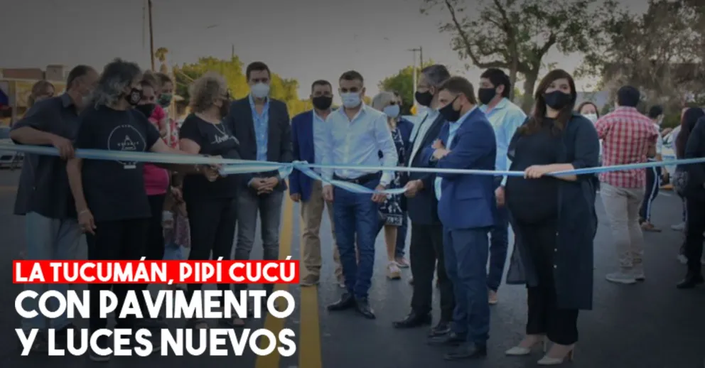 La calle Tucumán con pavimento e iluminación nuevos