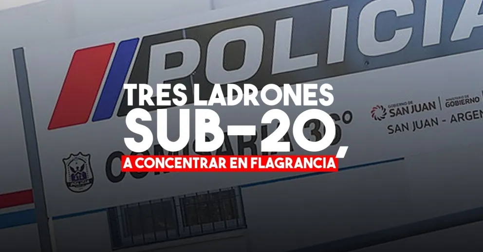 Tres ladrones sub-20 detenidos por saquear una casa