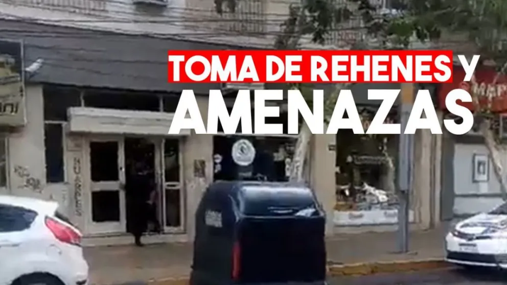 Un hombre tomó de rehén a parte de su familia