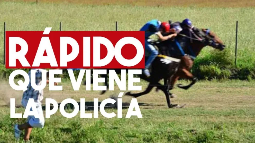 Carreras clandestinas de caballos: seis detenidos mayores y tres menores