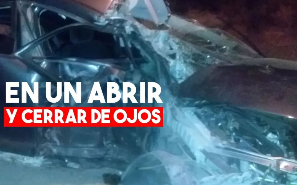 Chocó contra un árbol y se salvó de milagro