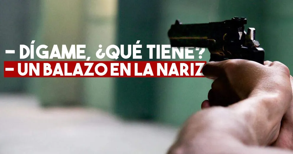 Con un balazo en el rostro fue atenderse y se fue caminando