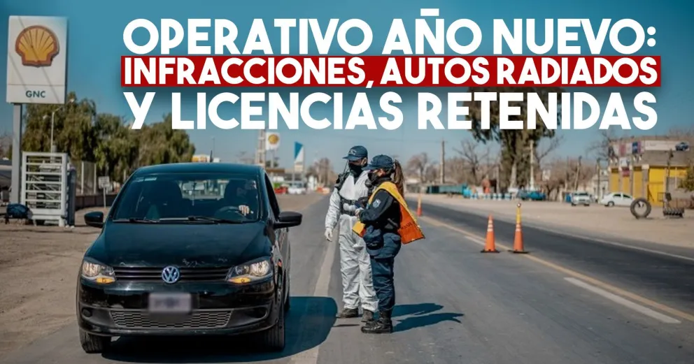 Radiaron 130 vehículos en el operativo de año nuevo
