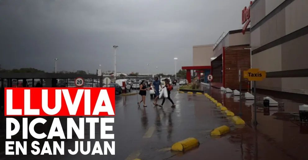 Llueve varios departamentos de San Juan y descendió la temperatura