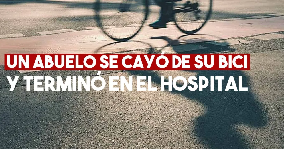Un hombre de 75 años se cayó de su bici y terminó fracturado