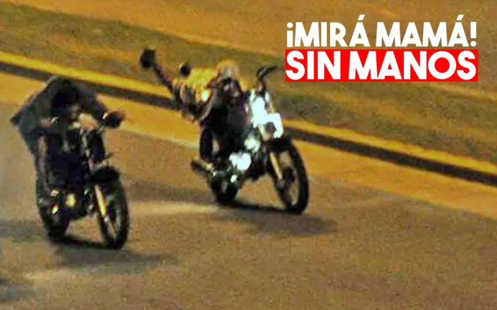 Realizaban maniobras peligrosas en moto, se fugaron y fueron detenidos