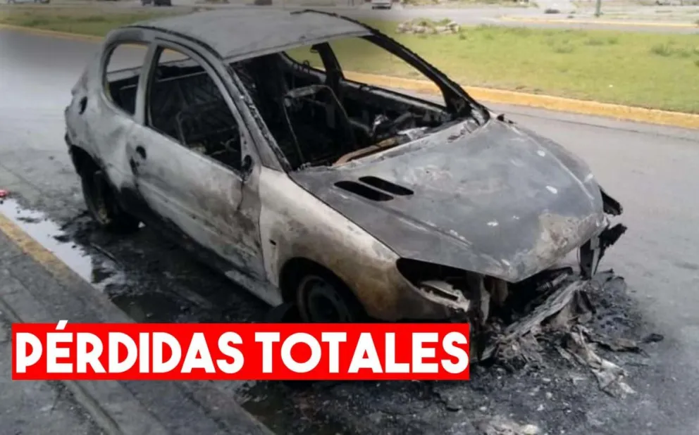Un auto chocó contra un camión y luego se incendió en Ruta 40