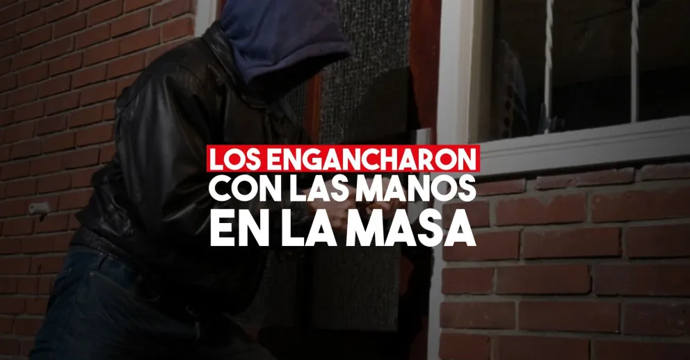 Encontró a dos ladrones justo cuando estaban por cometer el delito