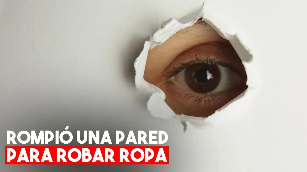 Un menor de edad rompió una pared para robar en un local de ropa