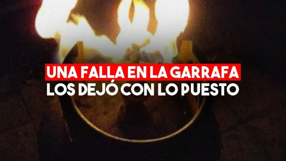 Por una garrafa se les incendió la casa y perdieron todo