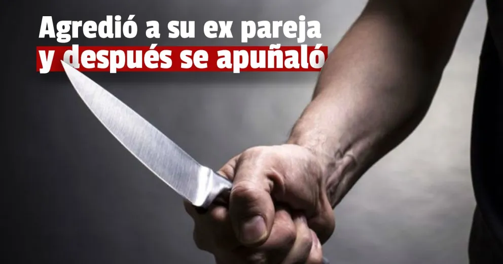 Encerró a su ex pareja y cuando fueron a detenerlo se apuñaló el abdomen