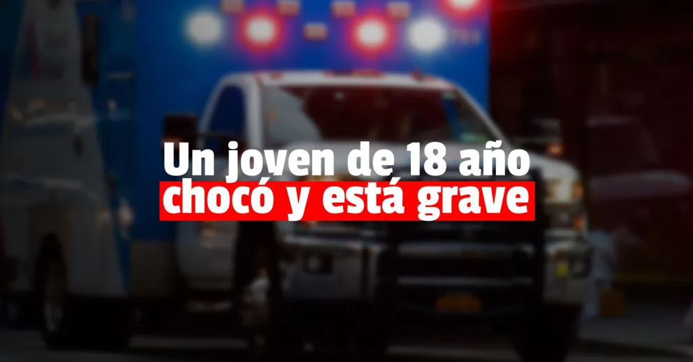 Chocaron una moto y un auto: un joven de 18 años grave