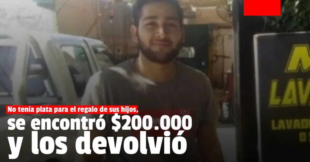 La historia de Santiago, el joven que se encontró $200.000 y los devolvió