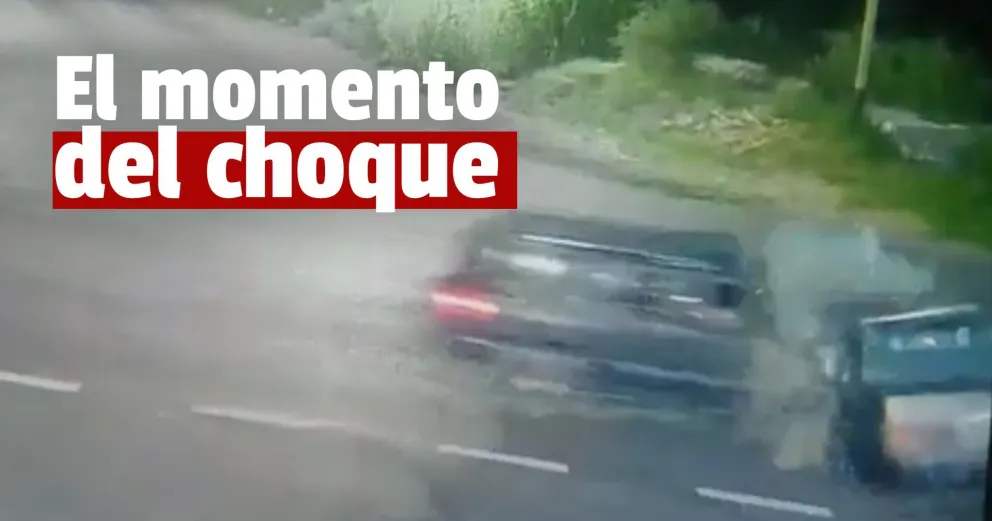 Las cámaras registraron el momento del accidente en Caucete