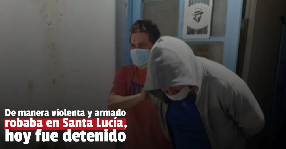 Por robos en Santa Lucía, detienen a un hombre en 9 de Julio