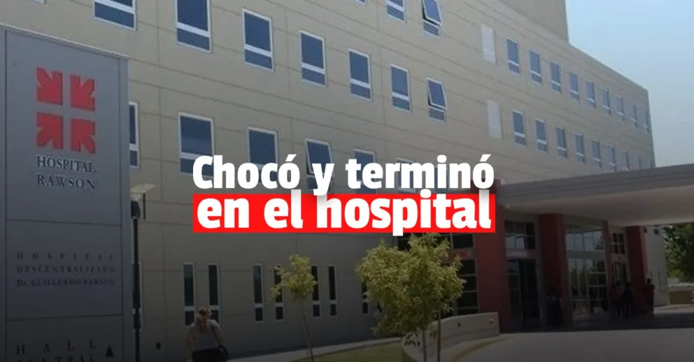 Un choque entre un auto y una moto dejó a un joven internado