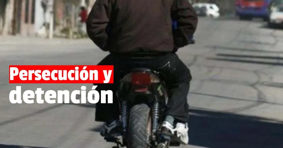 Motochorro le arrebató el celular a un joven en bicicleta y terminó detenido