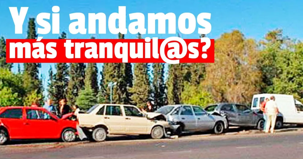 Cuatro vehículos protagonizaron un choque en cadena cerca del centro
