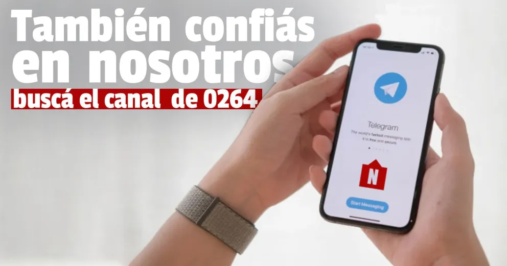 0264Noticias también te informa a través de Telegram