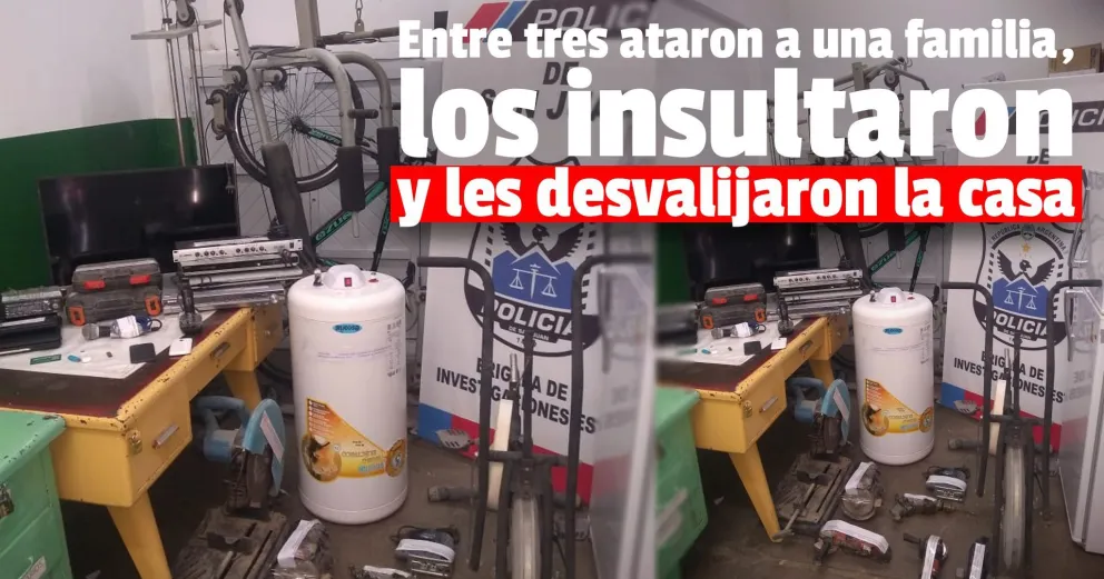 Caucete: detienen a tres delincuentes que robaron en una vivienda